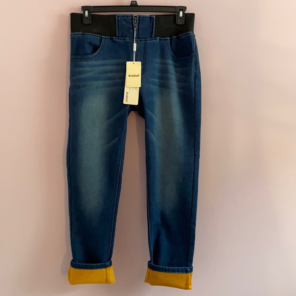 🎊🎉HP🎉🎊 Elezun Winter fleece lined high rise slim fit jeans with 3” waistband